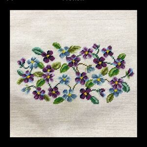 Vintage Handmade Cross Stitch Sewing Crochet Decoration